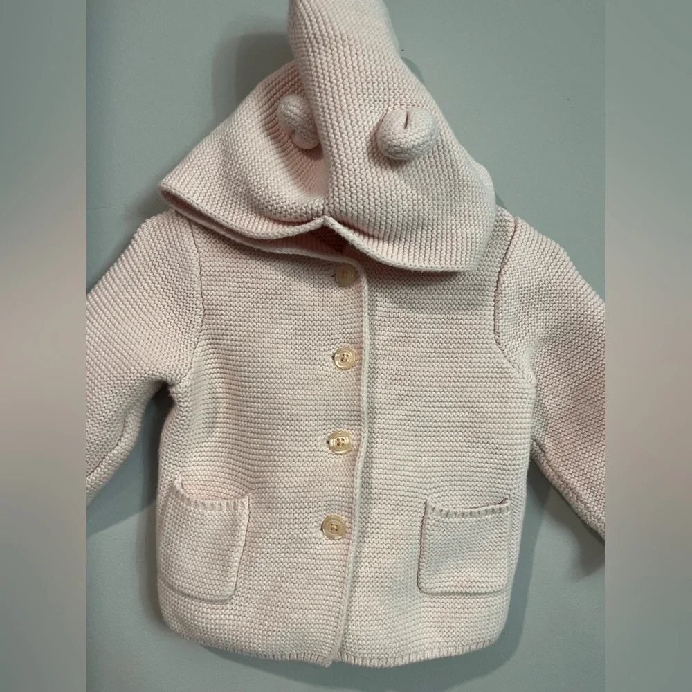 GAP Light Pink Kids Coat with Playful Hood - Picture 5 of 6